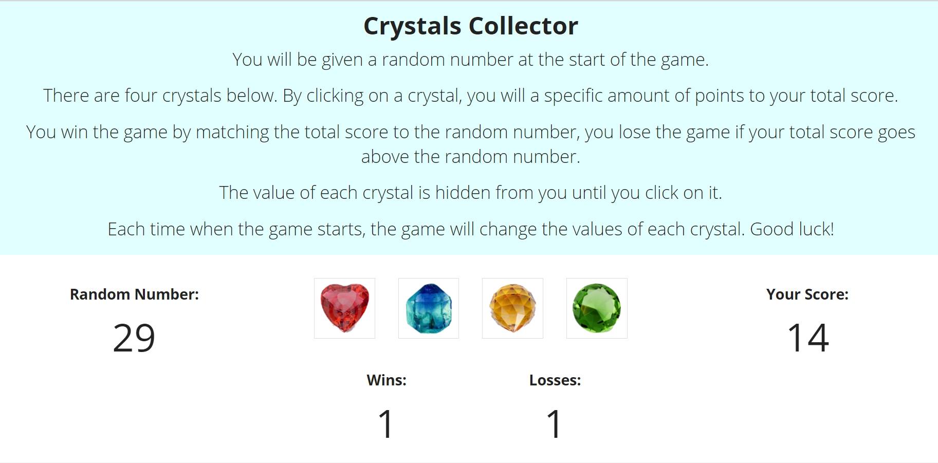 Crystals Collector